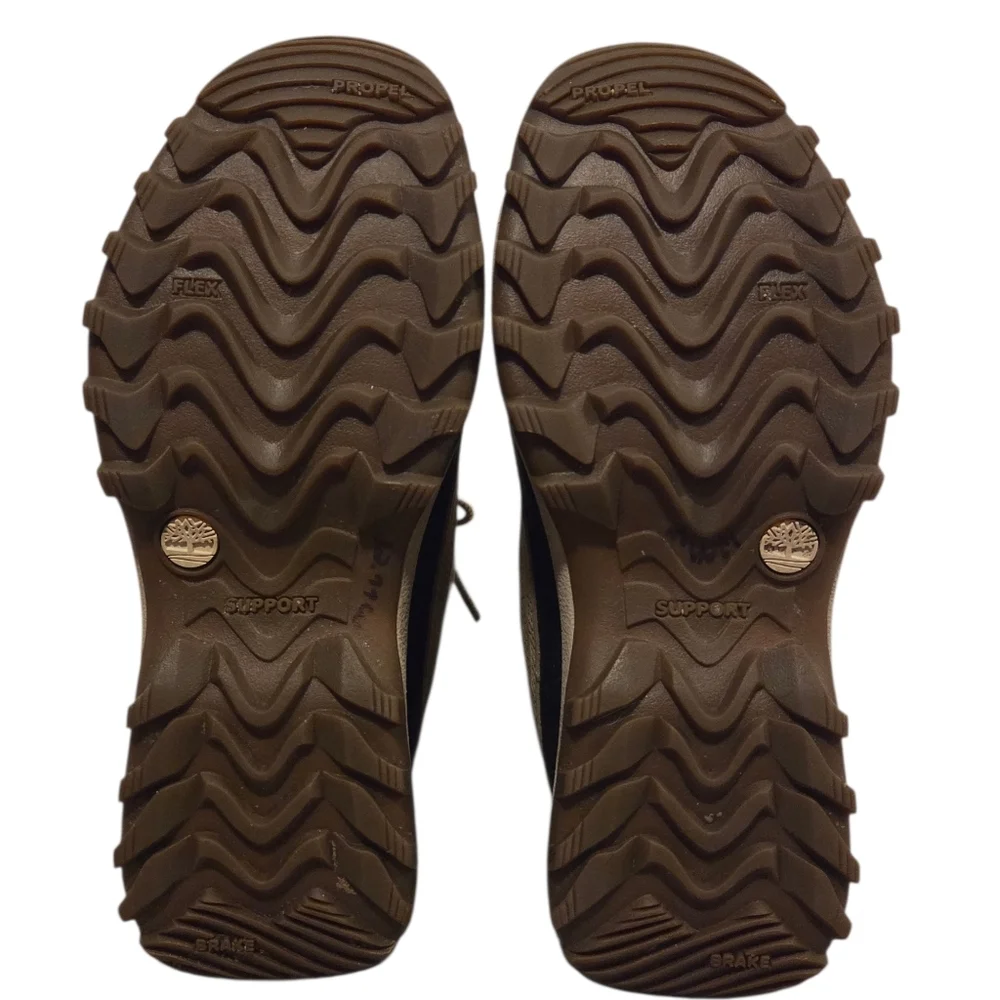 Timberland Canard Duck Leather‎ Rain Winter Boots Short Low Womens 8 Lace Up Tan